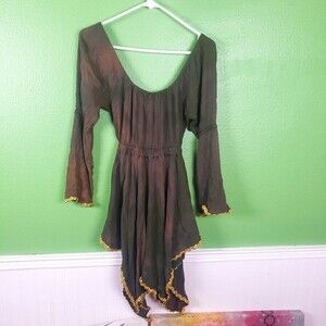 Lotus traders womens boho Gypsy Wiccan tye die short dress size medium